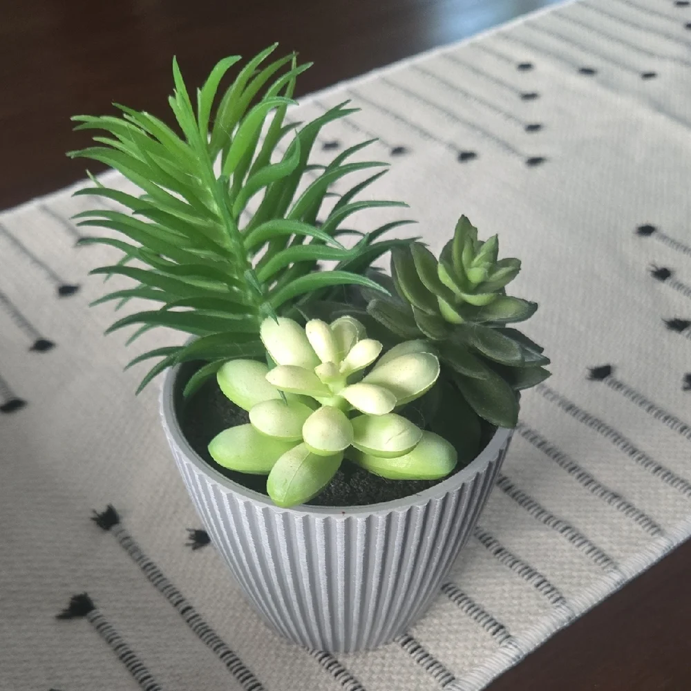 Artificial Succulent Arrangement in Gray Pot